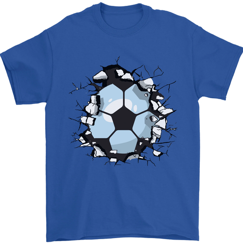 Football Smash Soccer Player Ball Mens T-Shirt 100% Cotton - Picture 41 of 96