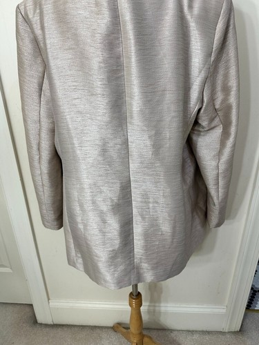 RIver Island Women's Cream Metallic Blazer Jacket Size 16 - Picture 8 of 17