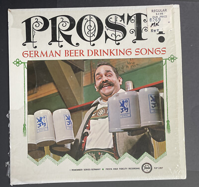 Prost! ''German Beer Drinking Songs'' Vintage Vinyl LP Record Album Fiesta