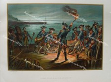 War Independence Battle Long Island Brooklyn New York Washington Kanone cannon