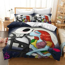 US Size The Nightmare Before Christmas 3PCS Bedding Set Duvet Cover Pillowcases