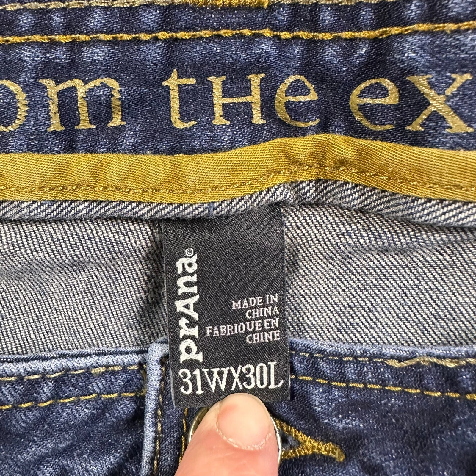prana slim straight stretch comfort fit denim outdoors pants