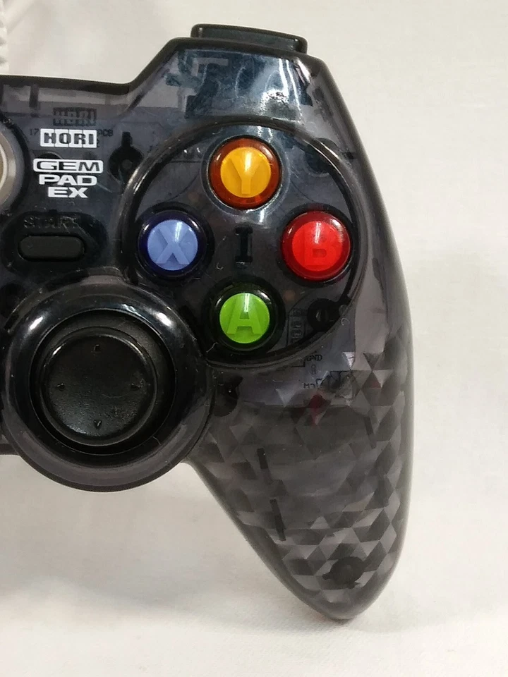 Hori Pad Gem Pad EX Xbox 360 WIRED Controller Clear Charcoal Good Condition - Image 3 of 4