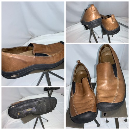 Keen Moccasins Loafers Shoes Sz 9.5 Women Brown Leather Mint Cond YGI H0S-2 - 第 1/11 張圖片