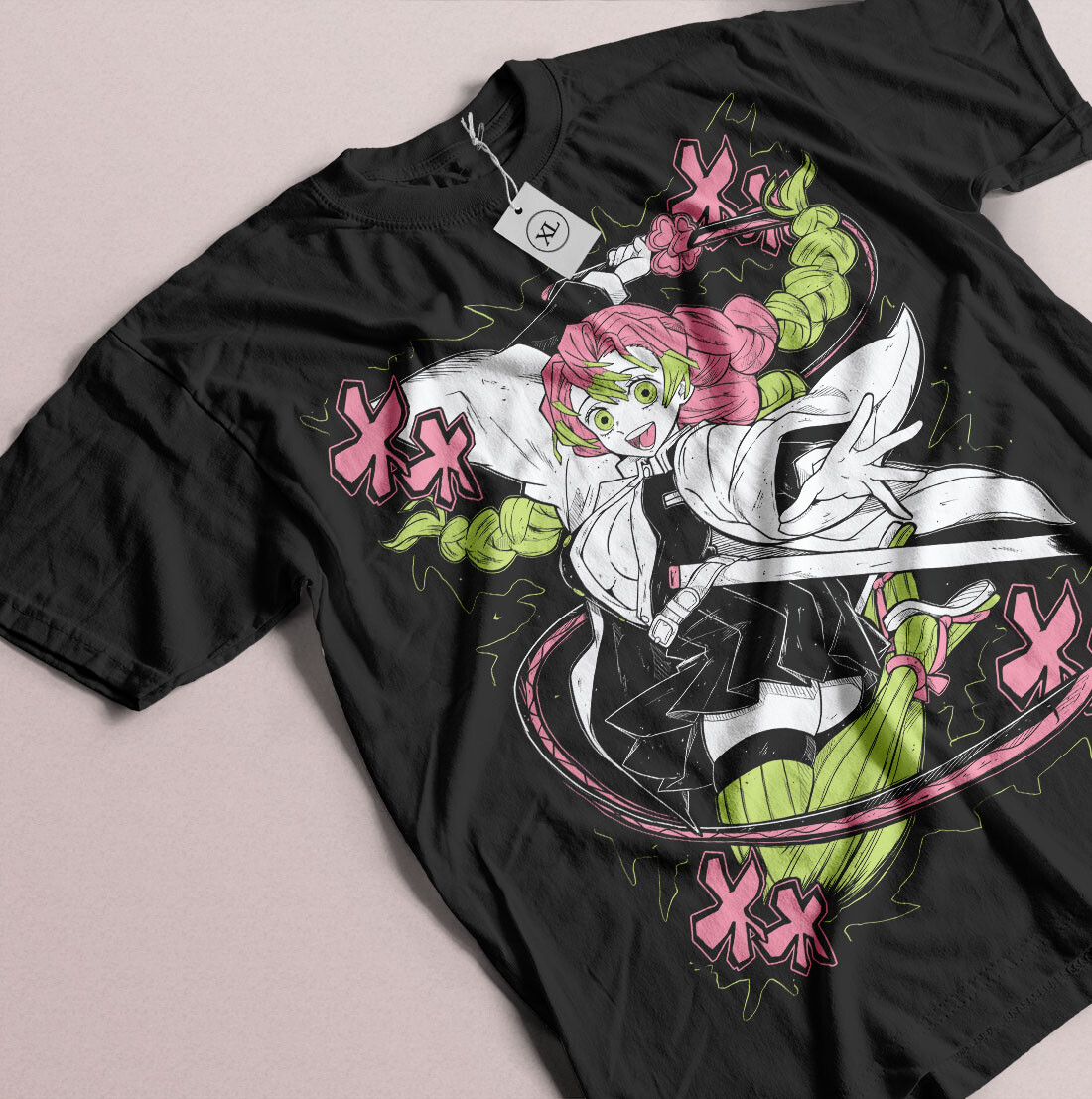 Mitsuri Kanroji T-Shirt Love Hashira Tshirt Demon Slayer Tee Akaza