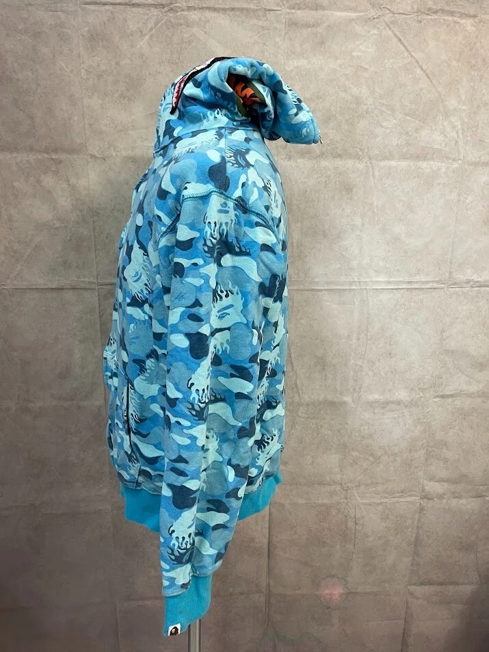 A Bathing Ape World Gone Mad Men's Blue Multicolor Full Zip Hooded Jacket Sz XL - Image 2 of 4