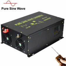 6000W Pure Sine Wave Power Inverter 48V to 120/220V Truck Remote Control