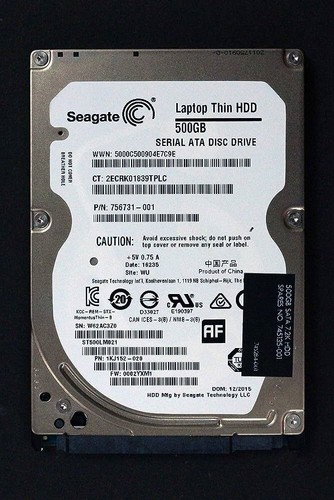 Seagate 500Gb 2.5" Hard Drive ST500LM021 SATA Laptop 7mm 7.2K - Picture 1 of 1