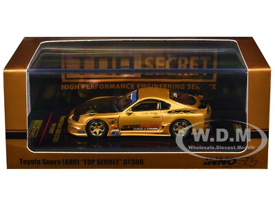 TOYOTA SUPRA (A80) TOP SECRET GT300 RHD GOLD 1/64 BY INNO MODELS