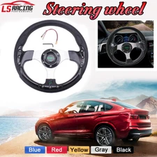 BLACK 13 inch 320mm Universal Drifting Racing Sport Lightweight Steering Wheel