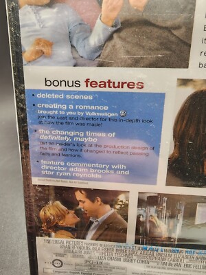 Definitely, Maybe (DVD) New Sealed Ryan Reynolds Isla Fisher