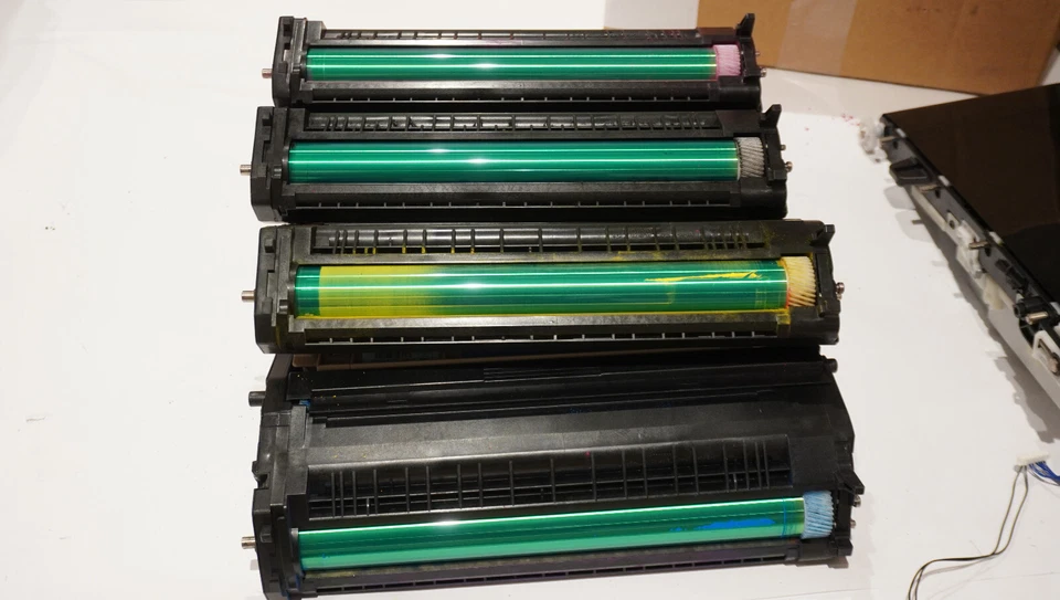 Oki C610 Laser Printer Spares Parts Used Motors panels drums belts fascia case - Image 2 of 4