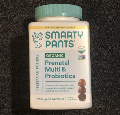 Smarty Pants Organic Prenatal Multi & Probiotics 120ct. Vegetarian Exp Dec 8 24