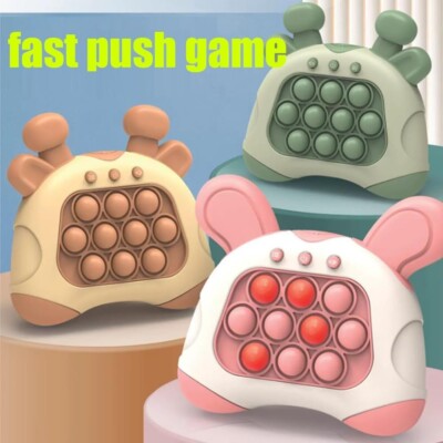 Quick Push Toy with Lights Fast Push Bubble Game Toys Creative Fidget Game Kids