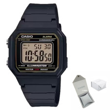 Casio W-217H-9A Illuminator Alarm Chronograph Black Resin Digital Watch