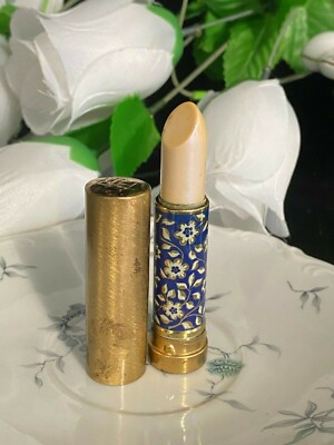 VINTAGE HELENA RUBINSTEIN LE LIPSTICK FLORAL METAL TUBE NEW FROSTED TAWNY OPAL