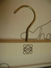 LOEWE DESIGNER WHITE 15" WOOD VINYL PANT/ SKIRT ADJUSTABLE HANGERS SET 20