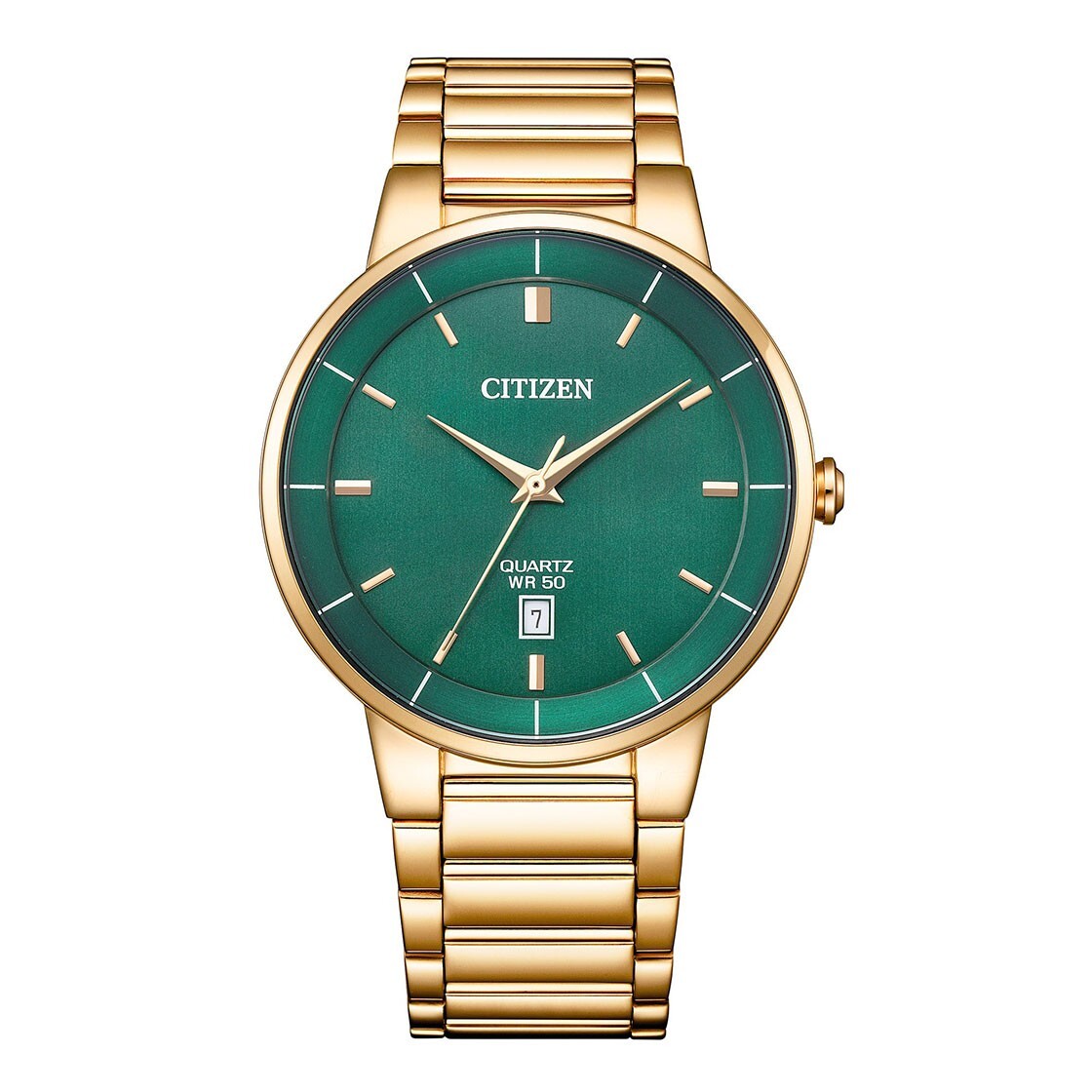 Citizen BI5123-52X Green Analog Quartz Rose Gold Tone Stainless