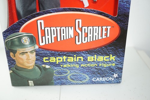 CAPTAIN SCARLET 12” Talking Action Figure 2001 Carlton Rare Cpt Black Mispack - Picture 4 of 9