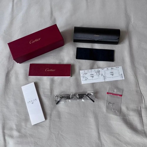 Cartier Signature C Silver Rimless Glasses Fashion Accessories ...