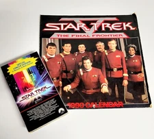 Lot Of 2 1990 Calendar The Final Frontier & Star Trek:The Motion Picture On VHS