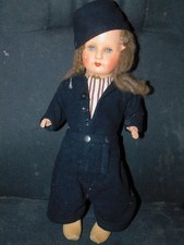ANTIQUE CELLULOID SOUVENIR LARGE DUTCH BOY DOLL wood shoes
