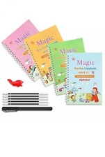 4pcs/set Children's English Reusable Book Alphabet Math Drawing Numbers Practice