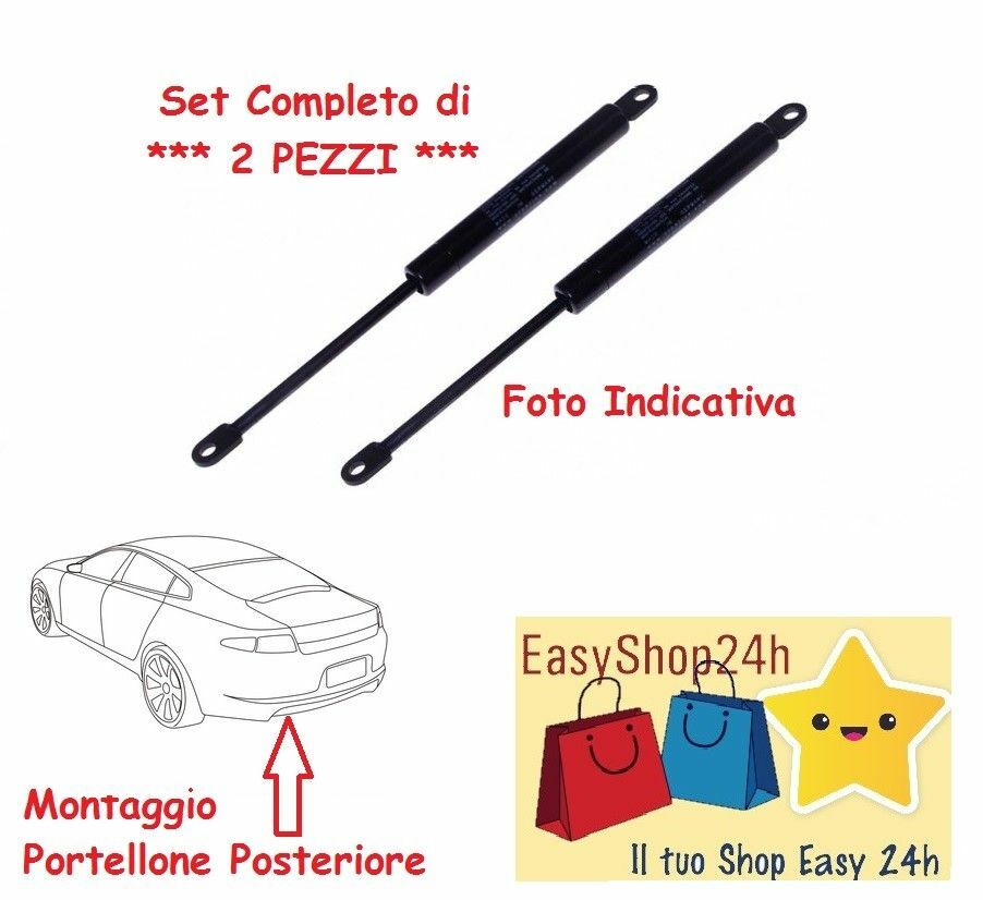 Molla A Gas Coppia Pistoncini Portellone Posteriore Per VW Touran I 1t1 Dal 2003 2010  Trashed
