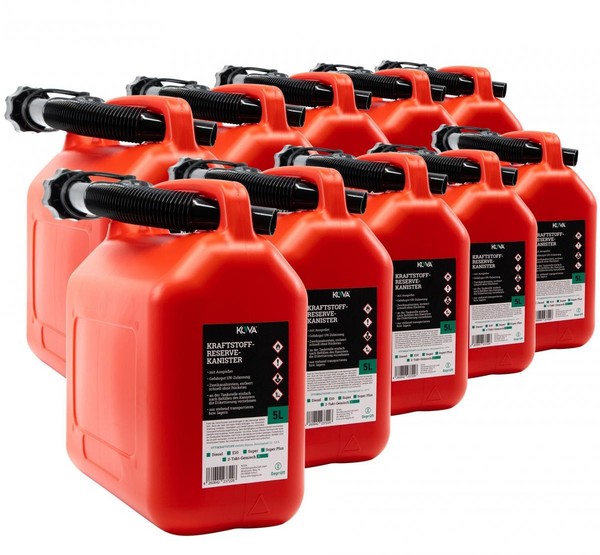 10X Benzinkanister Rot 5L Reservekanister Kanister Un-Zulassung-image
