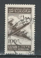LEBANON LIBAN MIDDLE EAST AIRPLANE AVIATION AIR MAIL  USED 100P STAMP LOT(LEB 9)