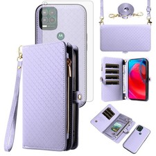 Phone Case for Moto G Stylus 5G 2021 Zipper Wallet Detachable Cell Cover with...