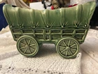 Shawnee Pottery covered wagon planter vintage MCM 1950s green chuck wagon