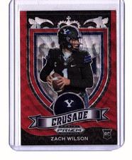 Zach Wilson RC 2021 Panini Prizm Draft Picks Crusade #168 Red Wave