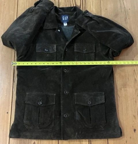 Vtg 90s/Y2K Gap “Blue Label Era” Split-Suede Relaxed-Fit Leather Jacket Mens L image 5