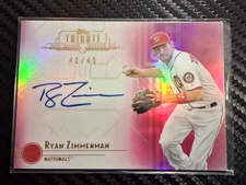 Ryan Zimmerman Topps Certified Tribute TA-RZ Auto 43/45