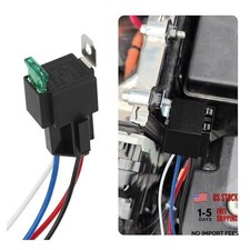 4Pin 12V Relay with 30A Fuse,SPST Normally Open Car Relay with 14 AWG