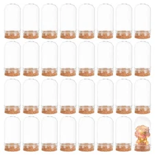 32Pack 15ml Glass Jars Decorative Bottles with Cork Stoppers Display Dome Gla...