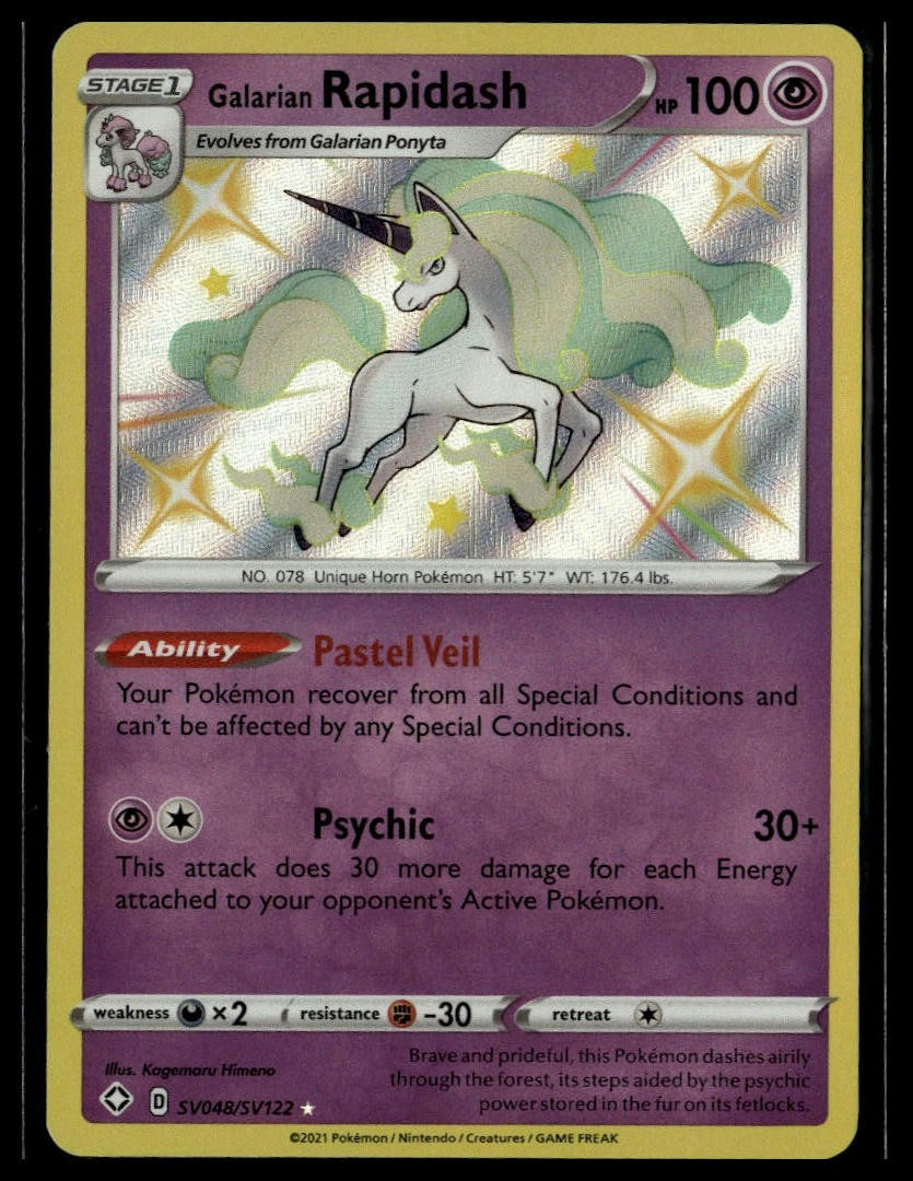 Galarian Rapidash SV048/SV122 Shining Fates Shiny Vault Pokemon Holo