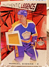 2021-22 SP GAME USED MARCEL DIONNE AUTHENTIC LEGENDS NHL GAME USED JERSEY PATCH!