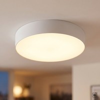 Deckenleuchte Deckenlampe Weiß Ø 40,5 Cm H: 9 Cm Flach Rund Blendarm 3X E14