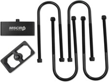 Universal Billet Aluminum Leaf Spring Lowering Block Kit with U-Bolts 2 Inch