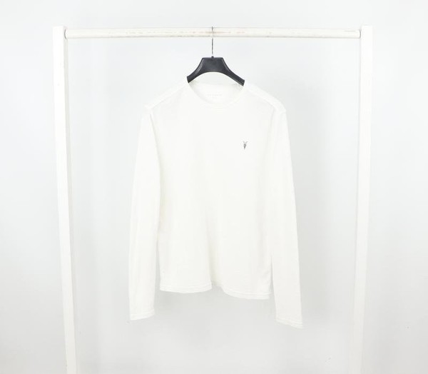 Men AllSaints Sweater White Cotton 38 / M / 46