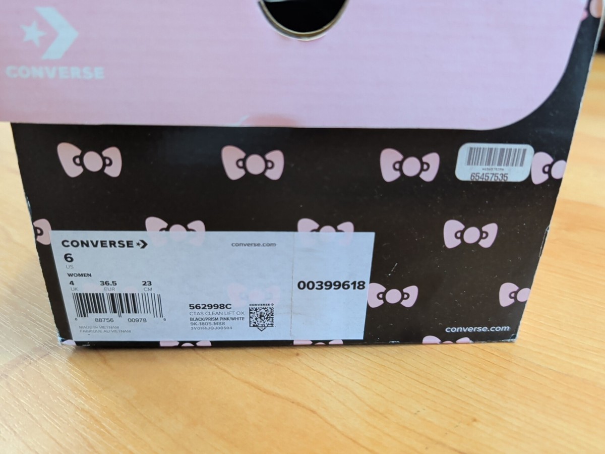 Hello Kitty Converse Low Platform Chuck Taylor All Star Clean Lift
