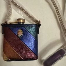 Brand New Kurt Geiger  Colorful Flask Crossbody Bag Chain Strap With Box