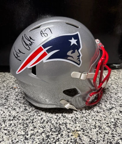 ROB GRONKOWSKI signed auto NEW ENGLAND PATRIOTS Full Size Rep Helmet w/ COA PSA