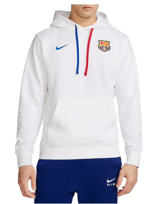 Rare Nike XL FC FCB Barcelona Soccer French Terry Fleece Pullover Hoodie FIFA