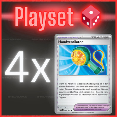 4x Handventilator 150/167 TWM  NM  Deutsch  Playset Pokemon