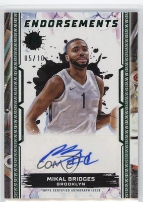 2023-24 Topps Motif Endorsements Winsor Green /10 Mikal Bridges #ME-MB Auto 1oa6