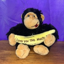 Bananas For You Gorilla Valentines Plush Stuffed Animal 9" I LOVE YOU THIS MUCH