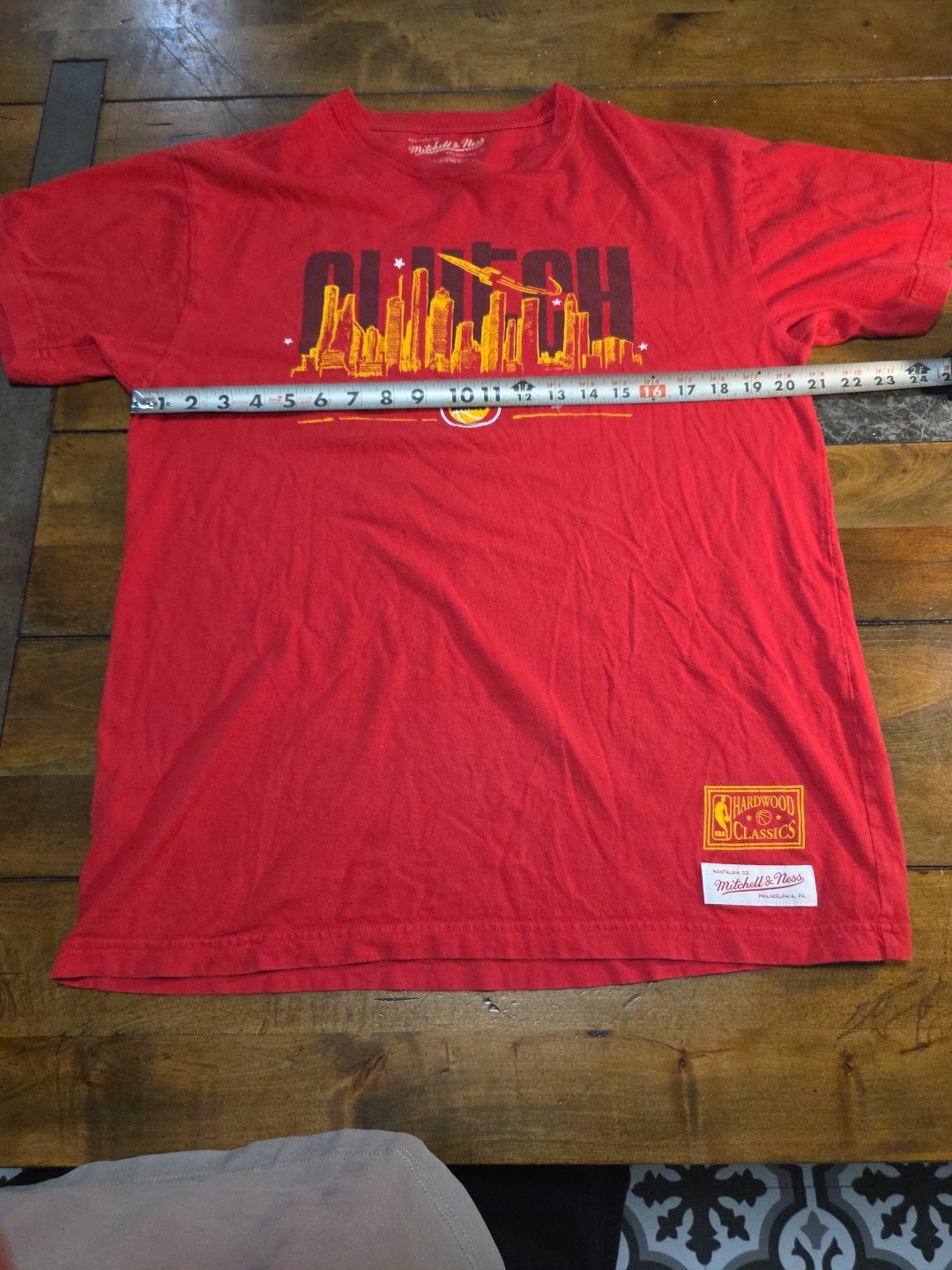 Mitchell & Ness Houston Rockets Clutch City Shirt Mens Medium Red NBA Tee image 7